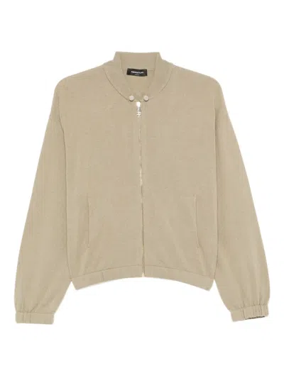 Fabiana Filippi Zip-fastening Cardigan In Neutral