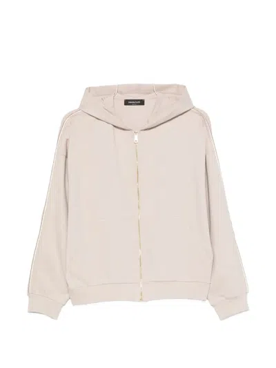 Fabiana Filippi Lounge Hooded Top Long Sleeves Ribbed Cuffs In Pink