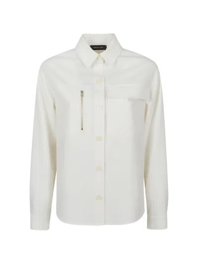 Fabiana Filippi Zip-pocket Flap-pocket Shirt In White