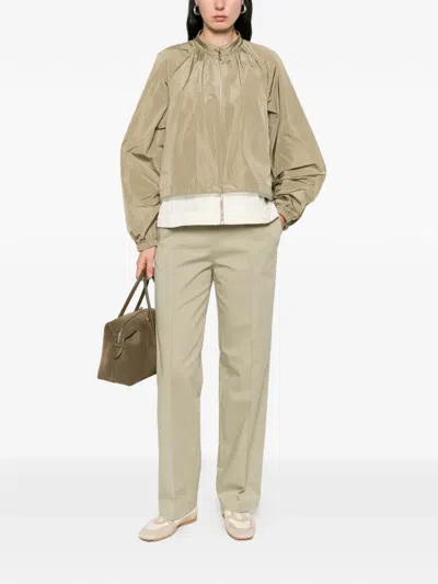Fabiana Filippi Zip-up Bomber Jacket In Green
