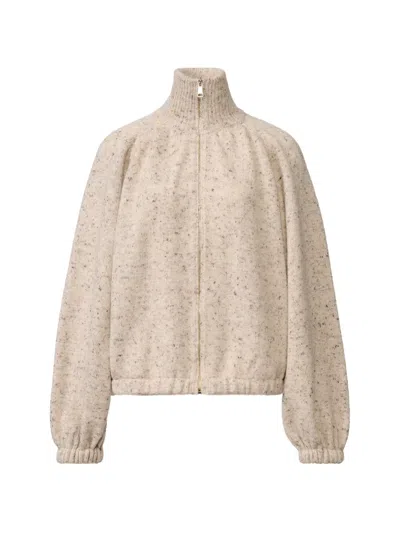 Fabiana Filippi Zip-up Flecked Cardigan In Neutral