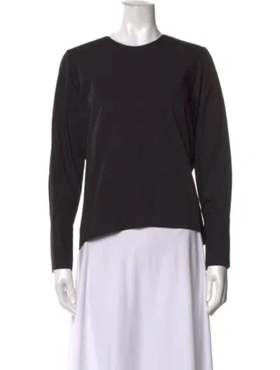Pre-owned Fabiana Pigna Crew Neck Long Sleeve Top In Black