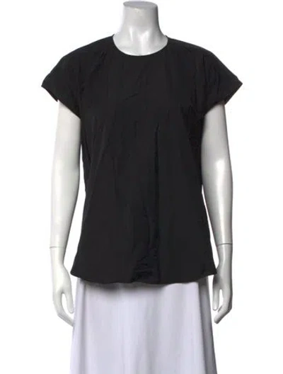 Pre-owned Fabiana Pigna Crew Neck Short Sleeve Top In Black
