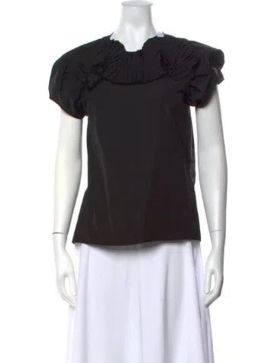 Pre-owned Fabiana Pigna Crew Neck Short Sleeve Top In Black