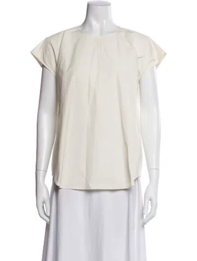Pre-owned Fabiana Pigna Crew Neck Short Sleeve Top In Neutral