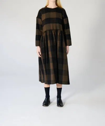 Fabiana Pigna Knor Dress In Chocolate Plaid In Multi