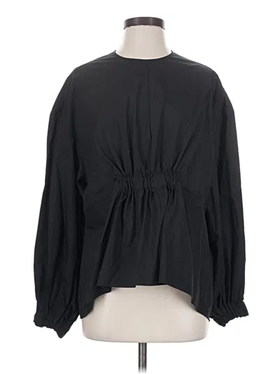 Pre-owned Fabiana Pigna Long Sleeve Blouse In Black