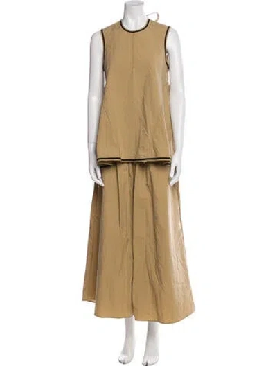 Pre-owned Fabiana Pigna Nylon Printed Pant Set In Neutral