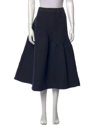Pre-owned Fabiana Pigna Patterned Midi Length Skirt In Blue