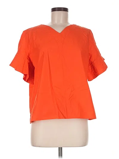 Pre-owned Fabiana Pigna Short Sleeve Blouse In Orange