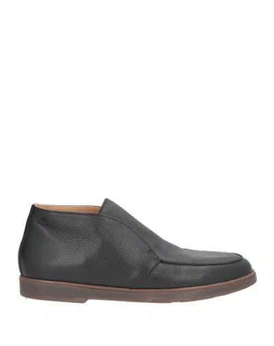 Fabiano Ricci Man Ankle Boots Black Size 10.5 Leather