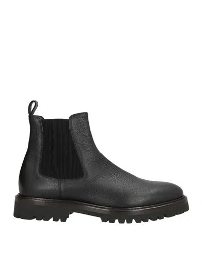 Fabiano Ricci Man Ankle Boots Black Size 12 Leather