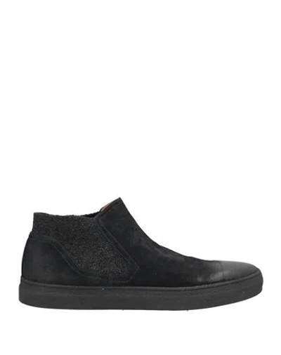 Fabiano Ricci Man Ankle Boots Black Size 9 Leather, Textile Fibers