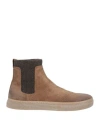 Fabiano Ricci Man Ankle Boots Khaki Size 8 Leather In Beige