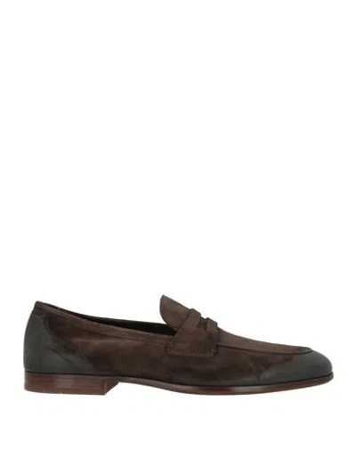 Fabiano Ricci Man Loafers Dark Brown Size 10.5 Leather