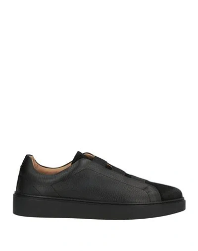 Fabiano Ricci Man Sneakers Black Size 9 Leather