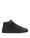 Fabiano Ricci Man Sneakers Charcoal Size 8 Leather