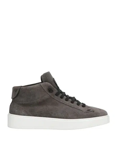 Fabiano Ricci Man Sneakers Lead Size 8 Leather In Gray