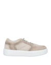 Fabiano Ricci Man Sneakers Light Grey Size 7 Soft Leather, Textile Fibers
