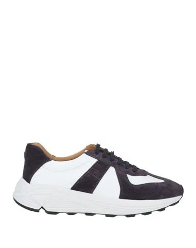 Fabiano Ricci Man Sneakers Navy Size 10 Leather In White