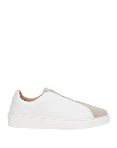 Fabiano Ricci Man Sneakers White Size 9 Leather