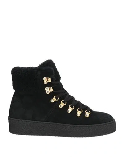 Fabiano Ricci Woman Ankle Boots Black Size 9 Leather