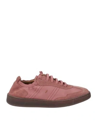 Fabiano Ricci Woman Sneakers Antique Rose Size 7 Leather In Pink