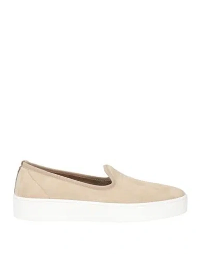 Fabiano Ricci Woman Sneakers Beige Size 7 Leather In Neutral