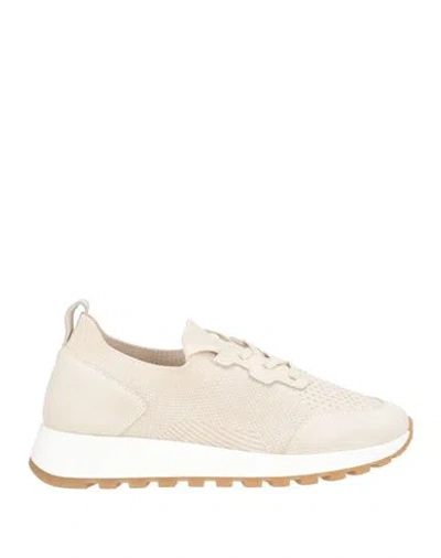 Fabiano Ricci Woman Sneakers Beige Size 8 Textile Fibers, Leather In Pink