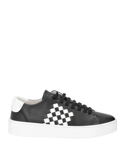 Fabiano Ricci Woman Sneakers Black Size 6 Leather