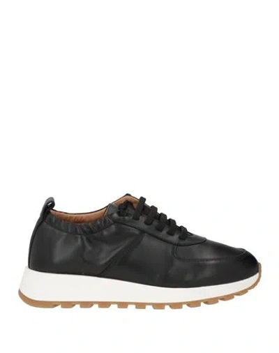 Fabiano Ricci Woman Sneakers Black Size 8 Leather