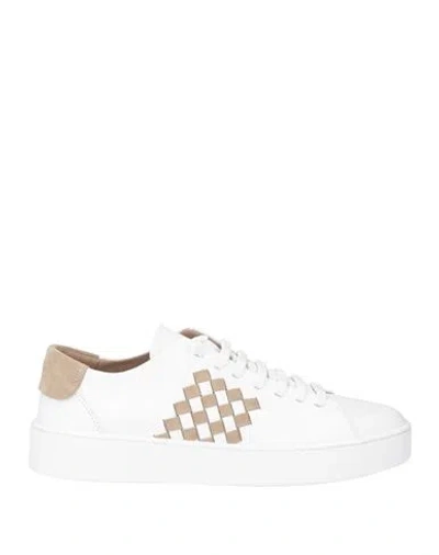 Fabiano Ricci Woman Sneakers White Size 8 Leather