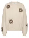 Fabienne Chapot Archie Sequinned Sunflower Sweatshirt In Neutrals