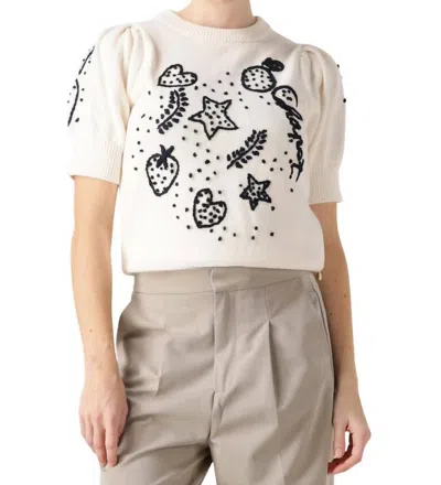 Fabienne Chapot Edo Sweater In White In Multi