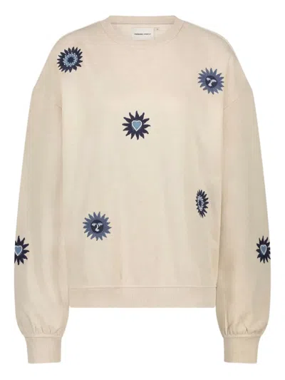 Fabienne Chapot Embroidered-design Sweatshirt In Neutrals