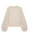Fabienne Chapot Heart-embroidered Balloon-sleeve Sweater In Multi