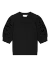 Fabienne Chapot Henriette Cut-out Sleeve T-shirt In Black