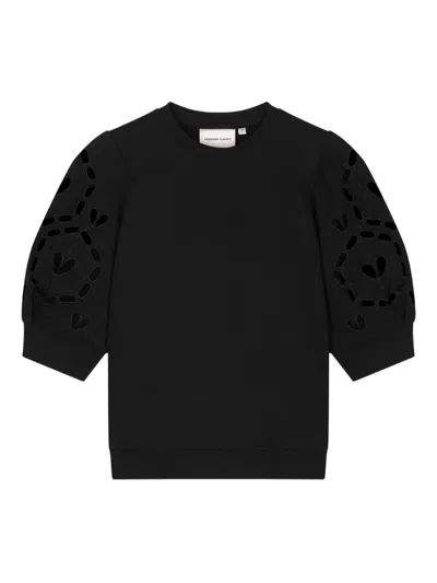 Fabienne Chapot Henriette Cut-out Sleeve T-shirt In Black