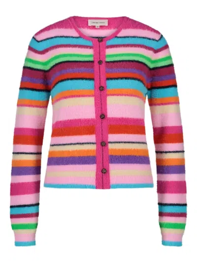 Fabienne Chapot Striped Cardigan In Pink