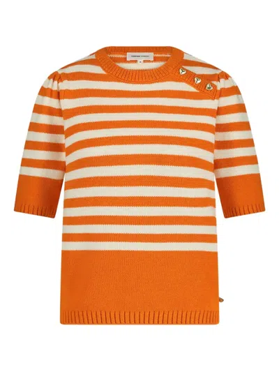 Fabienne Chapot Striped Top In Orange