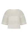 Fabienne Chapot Sun Embroidered Top In Neutrals