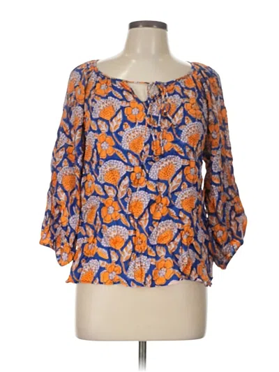 Pre-owned Fabindia 3/4 Sleeve Blouse In Orange