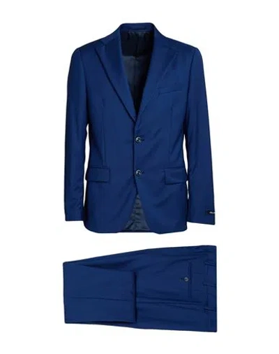 Fabio Inghirami Man Suit Blue Size 46 Super 110s Wool