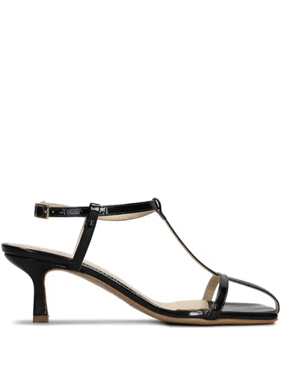 Fabio Rusconi 60mm Leather Sandals In Black