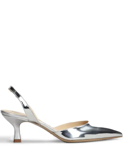 Fabio Rusconi 60mm Leather Sandals In Grey