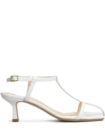 Fabio Rusconi 60mm Leather Sandals In White