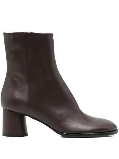 Fabio Rusconi 75mm Block Heel Boots In Brown
