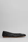 Fabio Rusconi Ballet Flats In Black Leather In Black