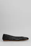 Fabio Rusconi Ballet Flats In Black Leather In Black