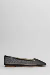 Fabio Rusconi Ballet Flats In Black Leather And Fabric